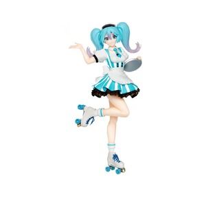 Taito Hatsune Miku Figure Teal Excellent Cafe Maid Ver. Roller Skates US Seller
